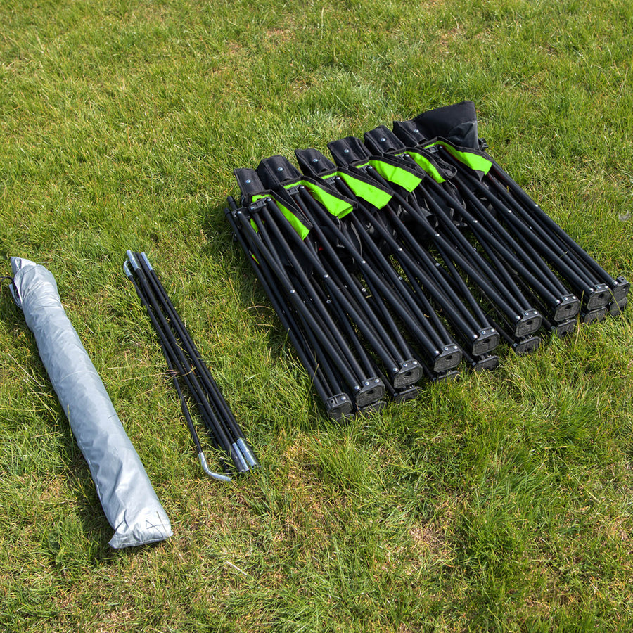 PRO Bench Shelter Auswechselbank mit Dach für 6 Spieler