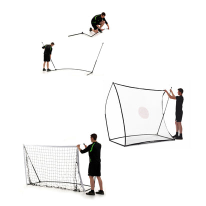 <tc>KICKSTER</tc> 2 in 1 Fußballtor / Fußball-Rebounder 2,4m x 1,5m