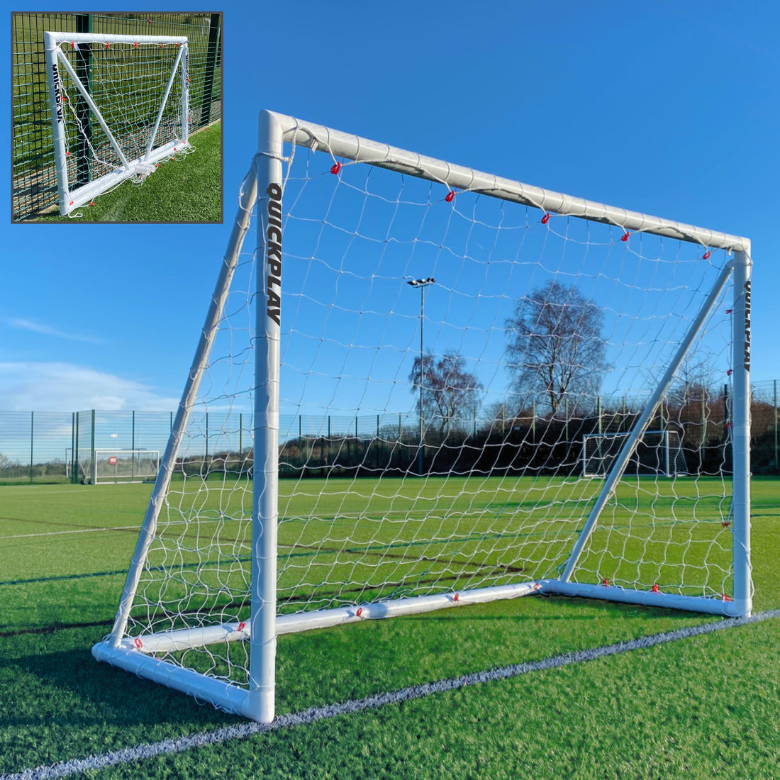 Q-FOLD Folding Football Goal 2.4x1.5m