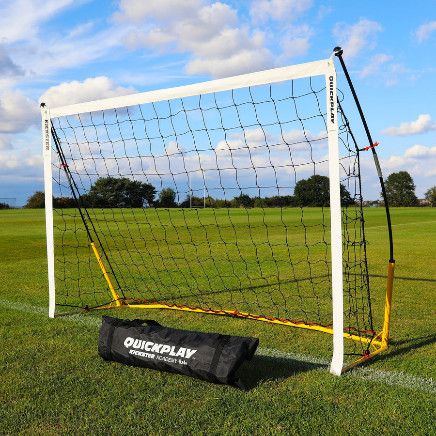 KICKSTER Tragbares Fußballtor 180 x 120 cm (Gelb)