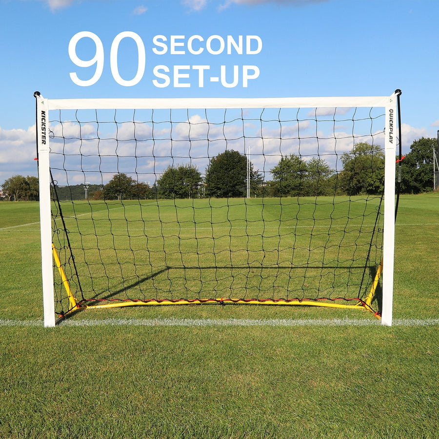 KICKSTER Tragbares Fußballtor 240 x 150 cm (Gelb)
