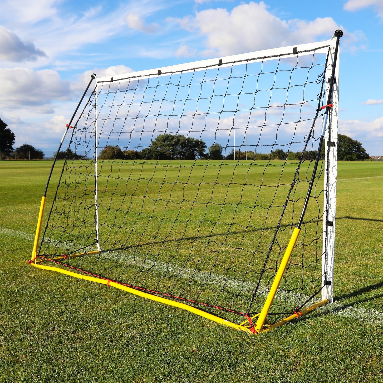 KICKSTER Tragbares Fußballtor 240 x 150 cm (Gelb)